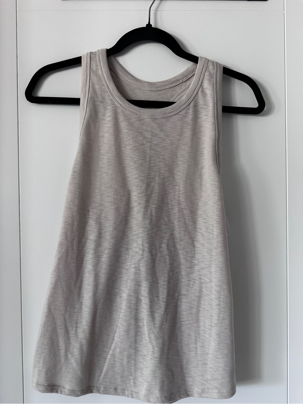 Vuori Light Beige Ribbed Tank Top